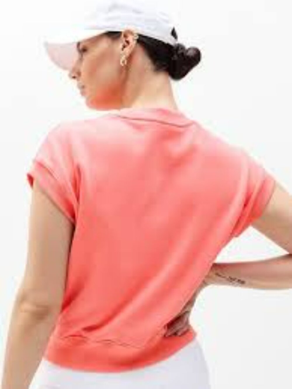 Athleta Heavyweight Terry Dolman Tee Mimosa Pink S - Picture 10 of 10